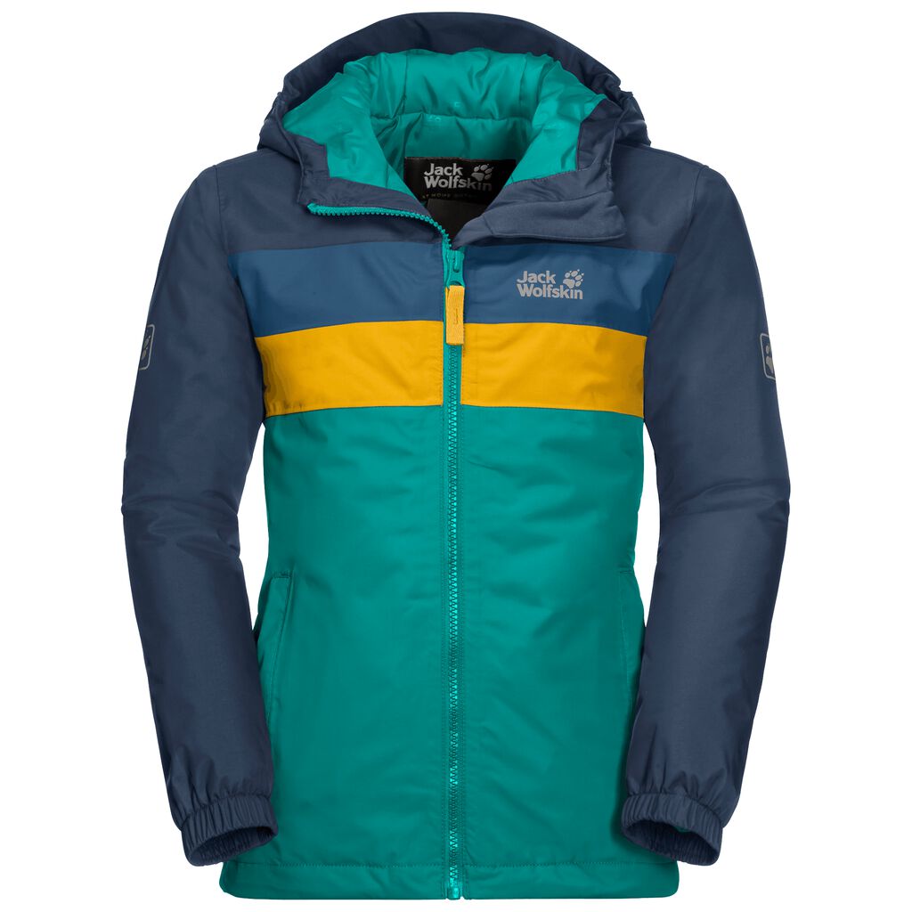 Jack Wolfskin FOUR LAKES Gyerek Vízálló Kabát Zöld - MBVTIQ-729